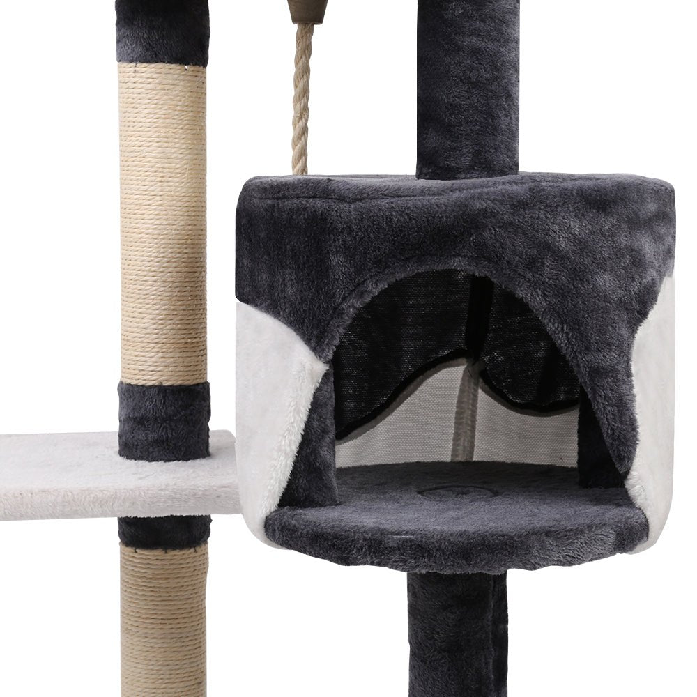 Cat Tree 112cm Trees Scratching Post Scratcher Tower Condo House Furniture Wood-5